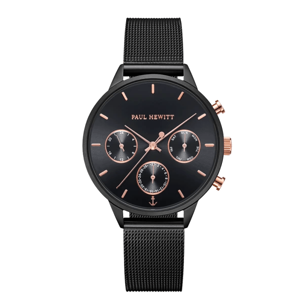 Black Sunray Paul Hewitt Herrenuhr Rose Gold Paul Hewitt Schwarz Paul  Hewitt Sailor Line Rosegold