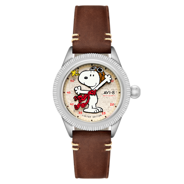 AVI-8 Flyboy Airmaster 40 Meca-Quartz Peanuts Snoopy Flying Ace Limited Edition AV-4138-01