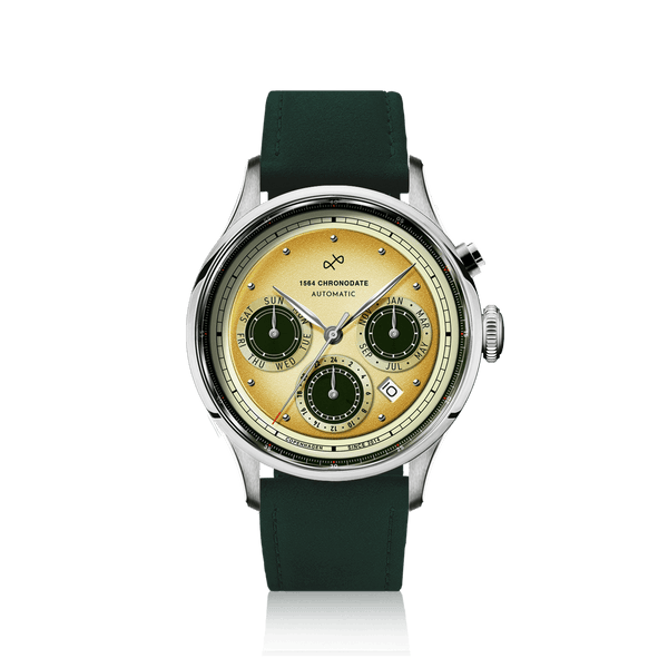 About Vintage 1564 Chronodate Automatic, 鋼/檸檬酒 Limited Edition