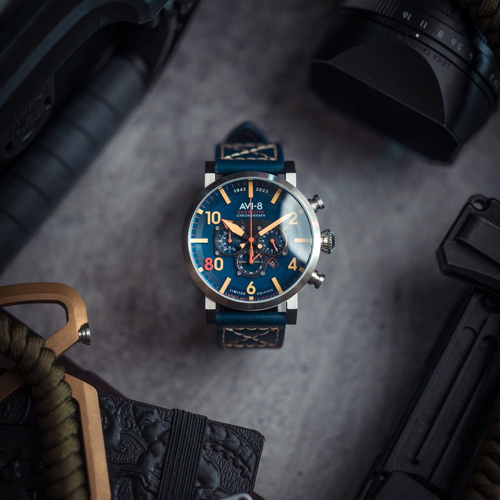 AVI-8 80th Anniversary Dual Time Chronograph AV-4107-03 – HOURGLASS ...