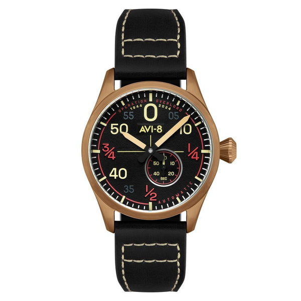 AVI - 8 FLYBOY Airborne Automatic D - Day 80 Limited Edition AV - 4114 - 01 - HOURGLASS WATCH STORE