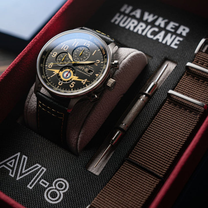 AVI - 8 Hawker Hurricane Classic Chronograph AV - 4011 - 0V - HOURGLASS WATCH STORE