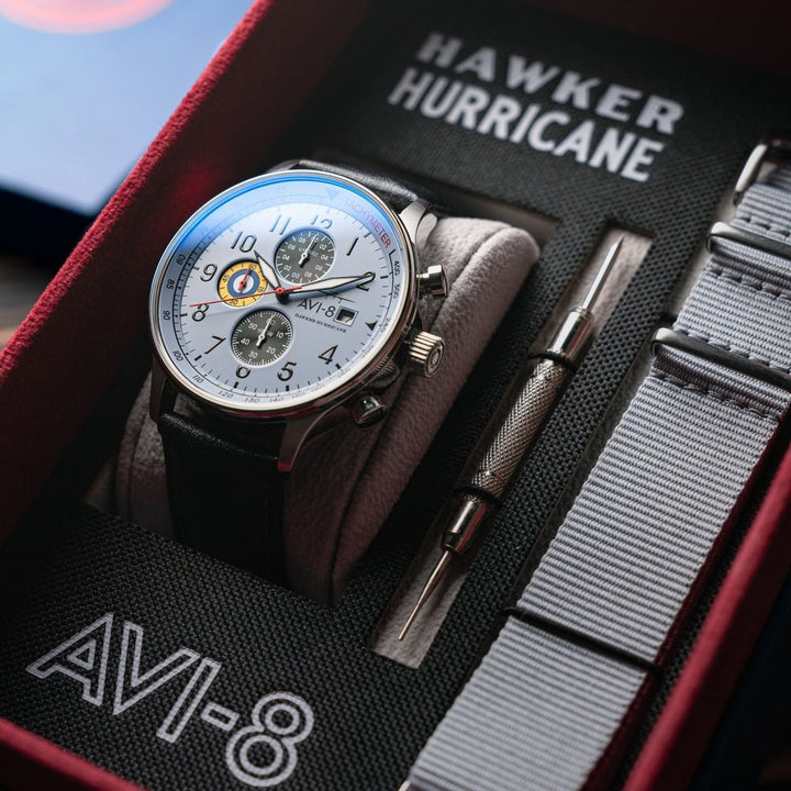 AVI - 8 Hawker Hurricane Classic Chronograph AV - 4011 - 0V - HOURGLASS WATCH STORE