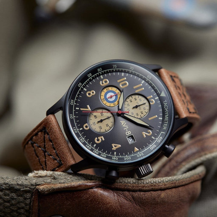 AVI - 8 Hawker Hurricane - Classic Chronograph AV - 4011 - HOURGLASS WATCH STORE