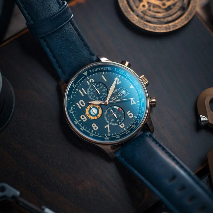 AVI - 8 Hawker Hurricane - Classic Chronograph AV - 4011 - HOURGLASS WATCH STORE