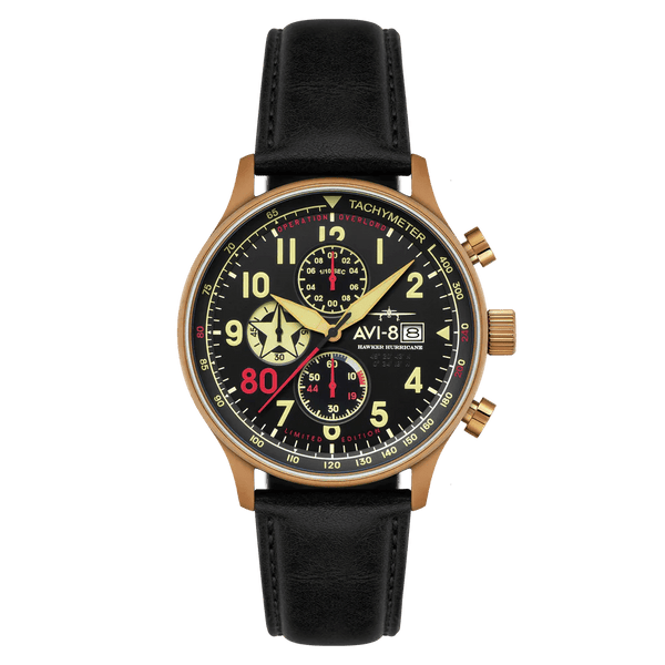 AVI - 8 HAWKER HURRICANE Classic Chronograph D - Day 80 Limited Edition AV - 4011 - 1D - HOURGLASS WATCH STORE