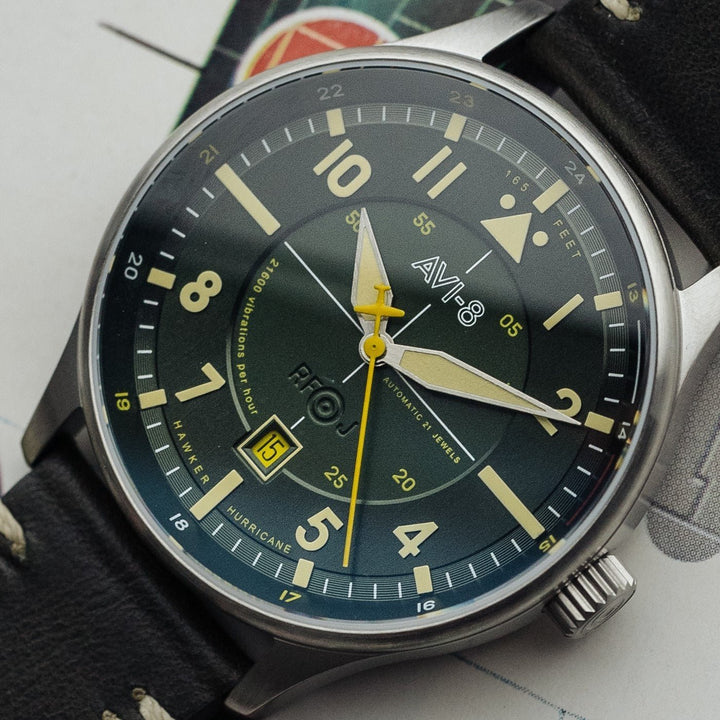 AVI - 8 Hawker Hurricane - Kent Automatic AV - 4094 - HOURGLASS WATCH STORE