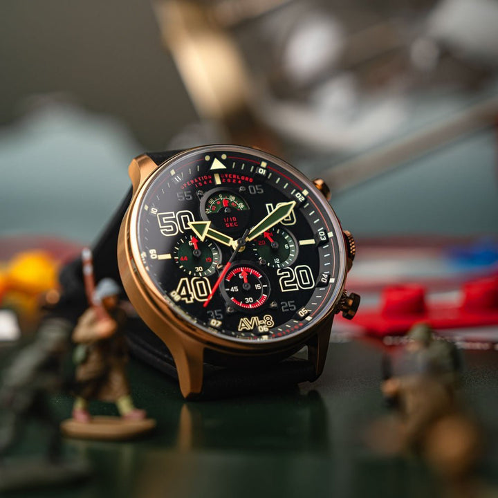 AVI - 8 HAWKER TYPHOON Coningham Chronograph D - Day 80 Limited Edition AV - 4093 - 09 - HOURGLASS WATCH STORE