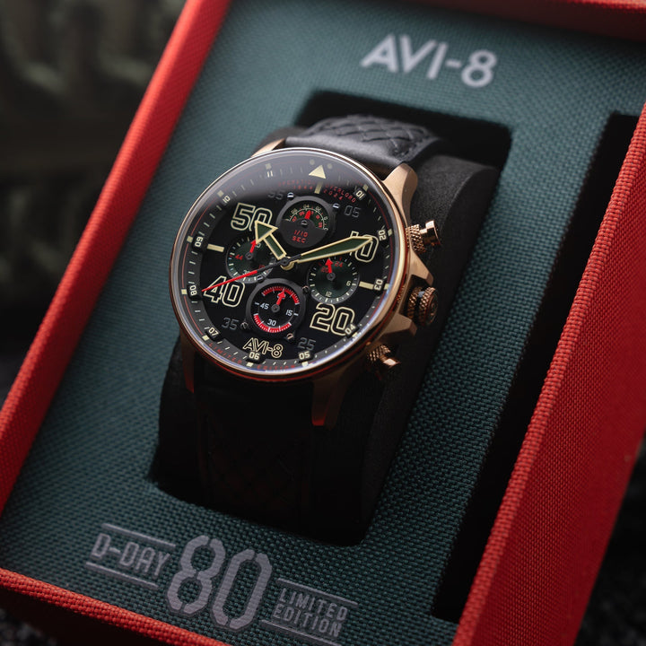 AVI - 8 HAWKER TYPHOON Coningham Chronograph D - Day 80 Limited Edition AV - 4093 - 09 - HOURGLASS WATCH STORE