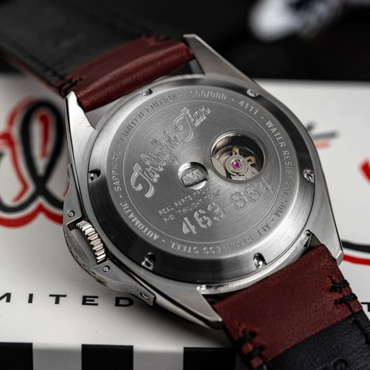 AVI - 8 P51 Mustang Twilight Tear Automatic Limited Edition Twilight Black AV - 4111 - 03 - HOURGLASS WATCH STORE