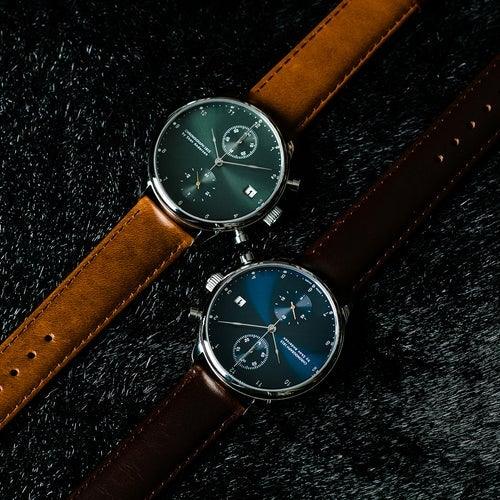 About Vintage 1815 Chronograph 深海藍日輝紋 - Hourglass Watch Store