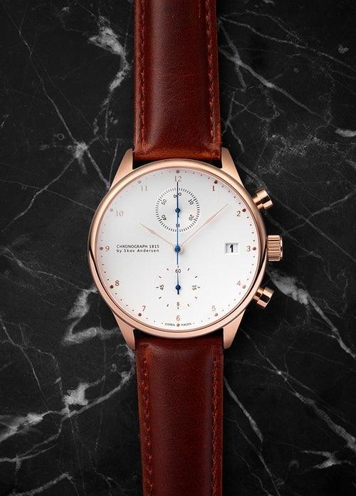 About Vintage 1815 Chronograph 玫瑰金 / 珍珠白 - Hourglass Watch Store