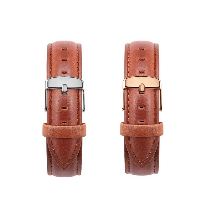 Cow Leather Strap 牛皮錶帶 - Brown - Hourglass Watch Store