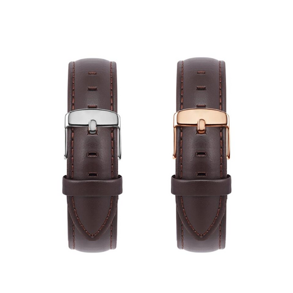 Cow Leather Strap 牛皮錶帶 - Dark Brown - Hourglass Watch Store