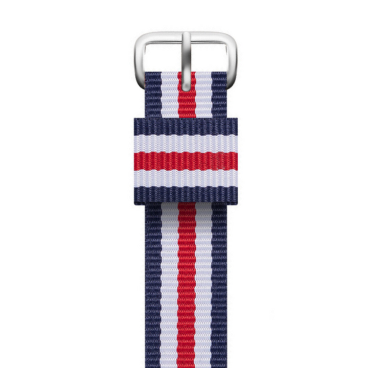 Nato Strap 尼龍錶帶 - Double Blue / White / Red - Hourglass Watch Store