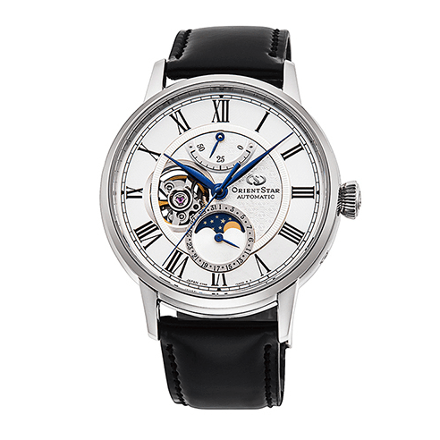 Orient Star Mechanical Moon Phase 鏤空月相錶 RE-AY0106S00B - Hourglass Watch Store