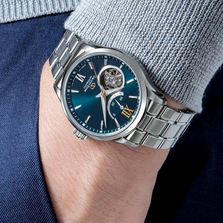 Orient Star Semi Skeleton Contemporary 鏤空機械錶 RE-AT0002E00B - Hourglass Watch Store